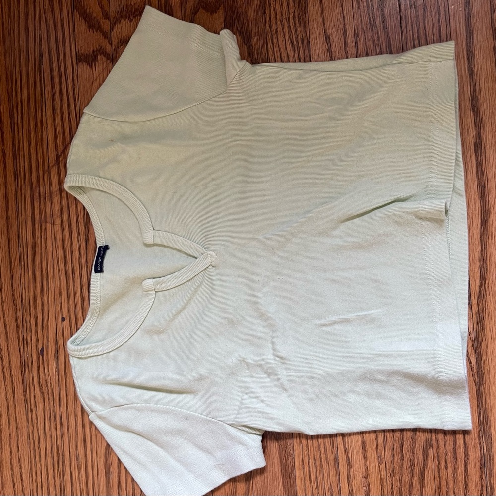 Brandy melville cropped sage green baby tee